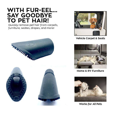 FUR-EEL PRO PET HAIR REMOVAL VACUUM TOOL & FANG COMBO KIT Vacuum Tool for Pet Hair